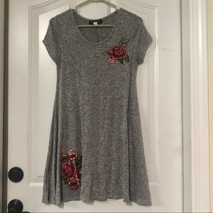 Heather gray long blouse